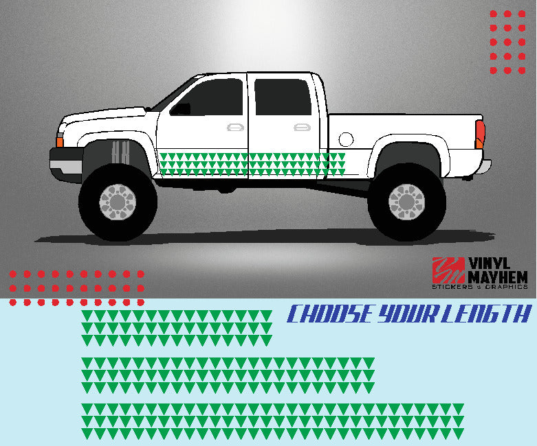 Hawaiian Maka Ihe tribal triangles vinyl graphic kit