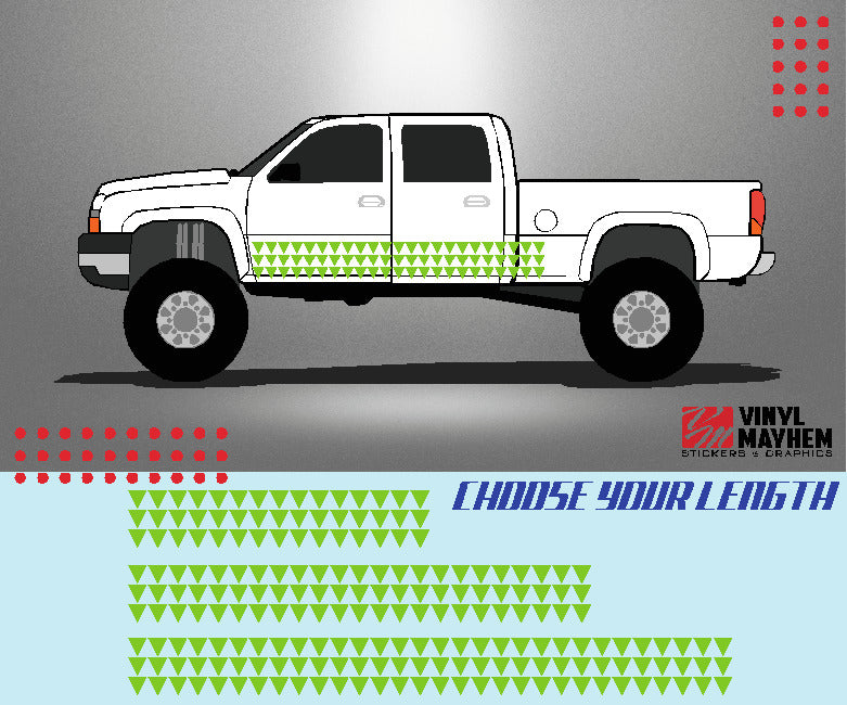 Hawaiian Maka Ihe tribal triangles vinyl graphic kit