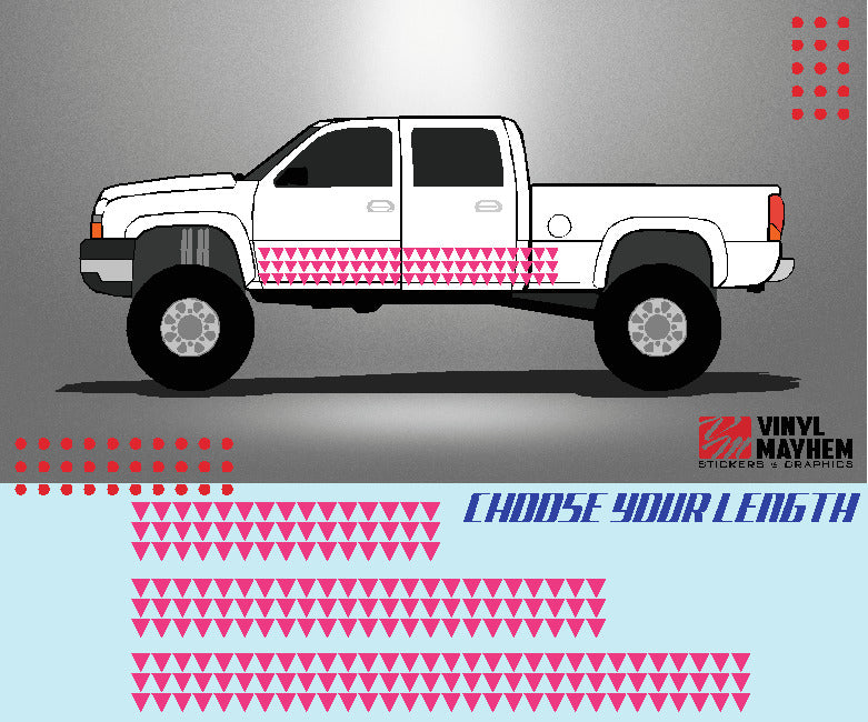 Hawaiian Maka Ihe tribal triangles vinyl graphic kit