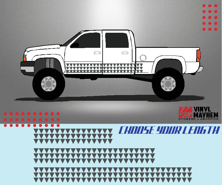 Hawaiian Maka Ihe tribal triangles vinyl graphic kit