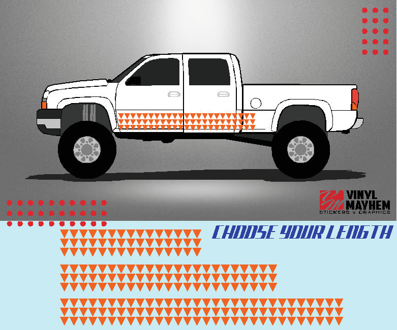 Hawaiian Maka Ihe tribal triangles vinyl graphic kit