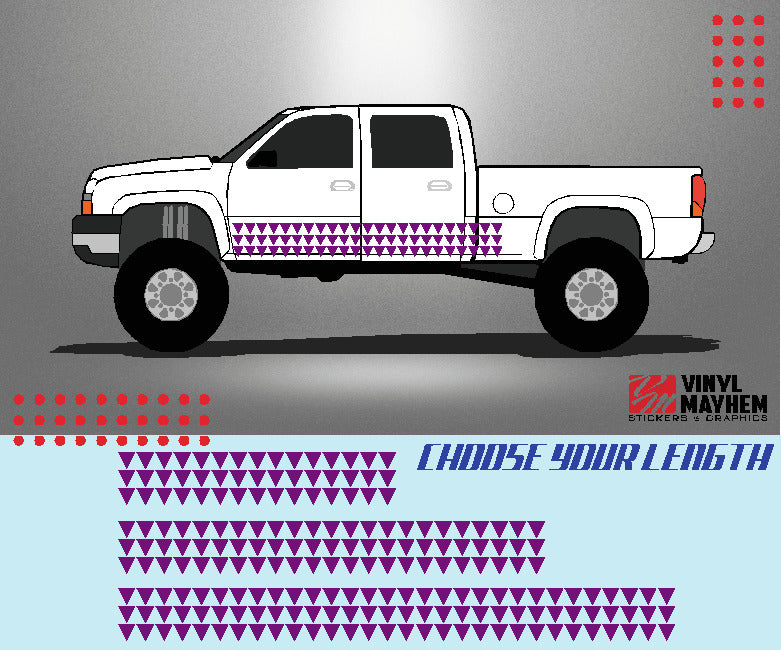 Hawaiian Maka Ihe tribal triangles vinyl graphic kit