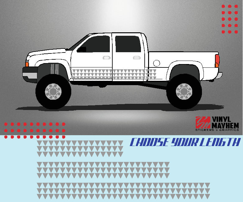 Hawaiian Maka Ihe tribal triangles vinyl graphic kit