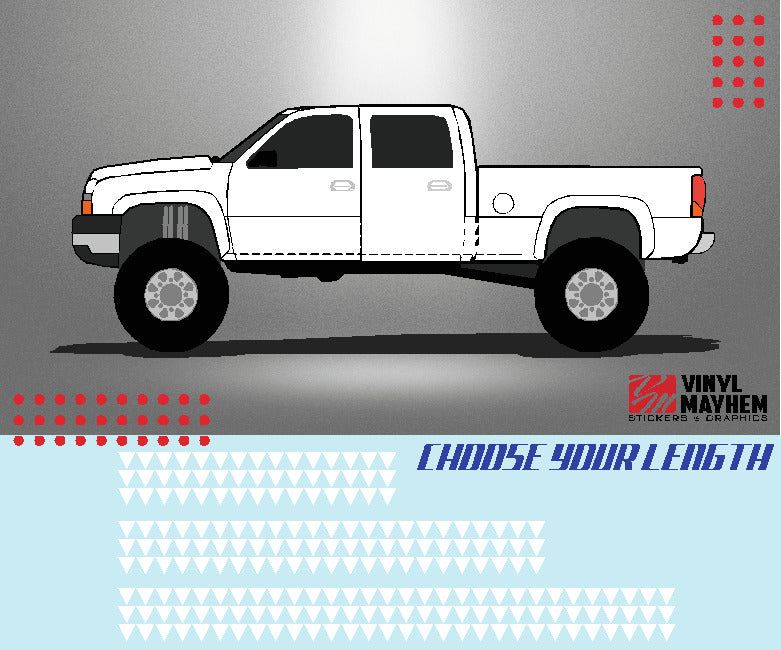 Hawaiian Maka Ihe tribal triangles vinyl graphic kit