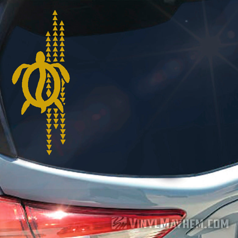 Hawaiian Make Ihe Tribal Turtle vinyl sticker