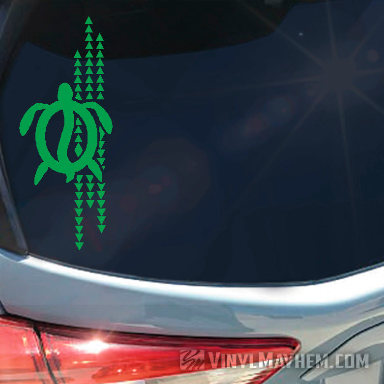 Hawaiian Make Ihe Tribal Turtle vinyl sticker
