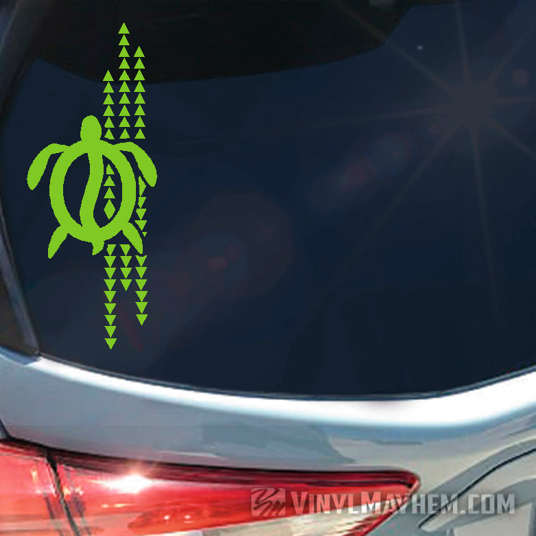 Hawaiian Make Ihe Tribal Turtle vinyl sticker