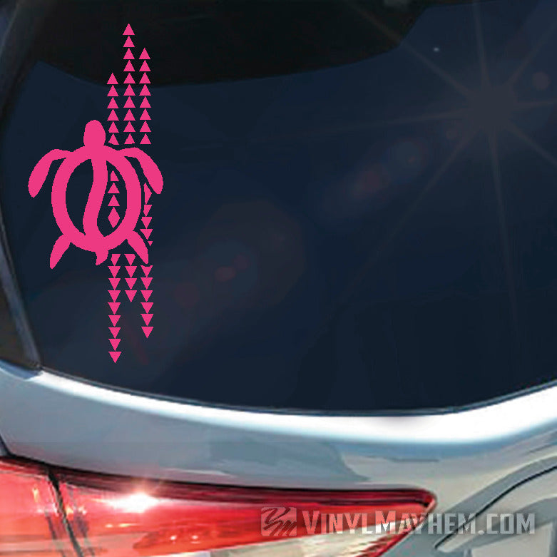 Hawaiian Make Ihe Tribal Turtle vinyl sticker