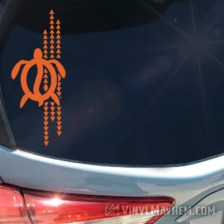 Hawaiian Make Ihe Tribal Turtle vinyl sticker