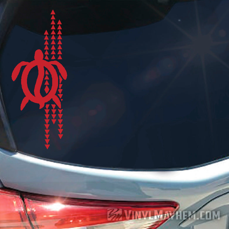 Hawaiian Make Ihe Tribal Turtle vinyl sticker