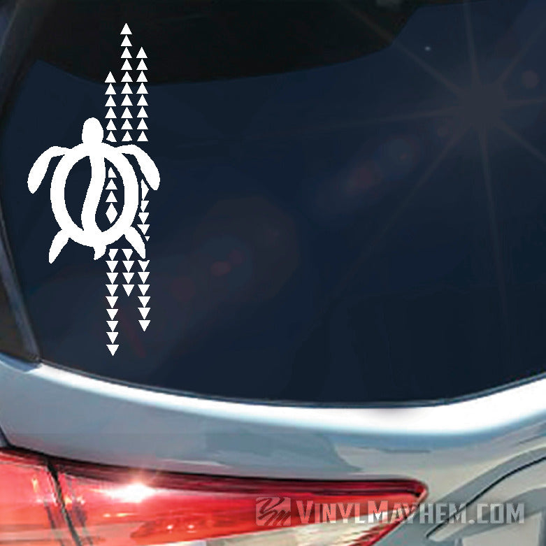 Hawaiian Make Ihe Tribal Turtle vinyl sticker