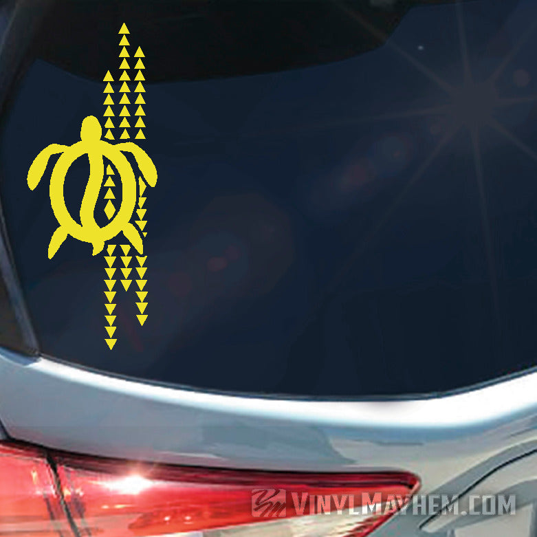 Hawaiian Make Ihe Tribal Turtle vinyl sticker