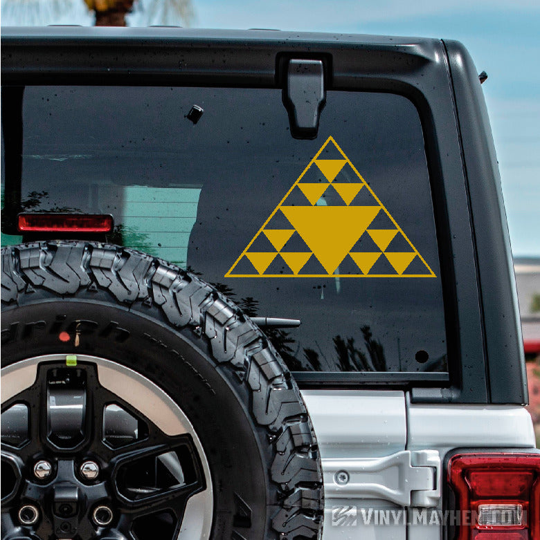Hawaiian Maka Ihe tribal multi triangles vinyl sticker