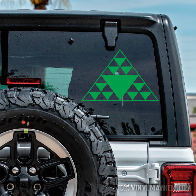 Hawaiian Maka Ihe tribal multi triangles vinyl sticker
