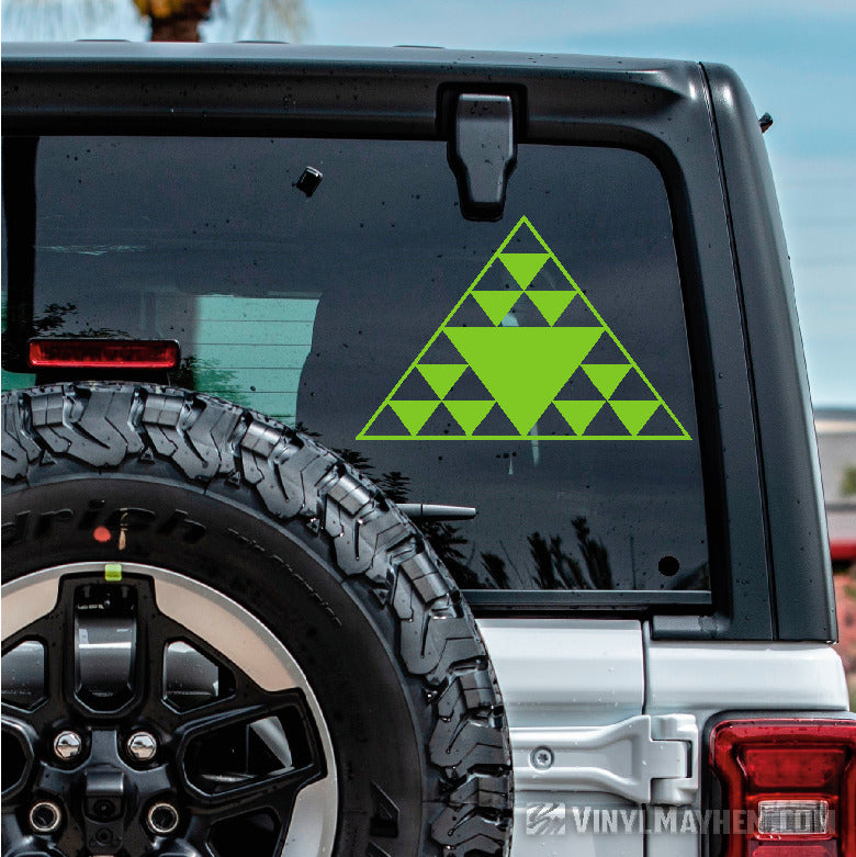 Hawaiian Maka Ihe tribal multi triangles vinyl sticker