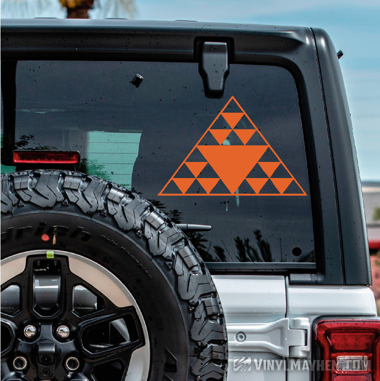 Hawaiian Maka Ihe tribal multi triangles vinyl sticker