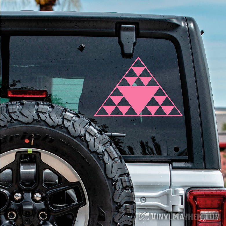 Hawaiian Maka Ihe tribal multi triangles vinyl sticker