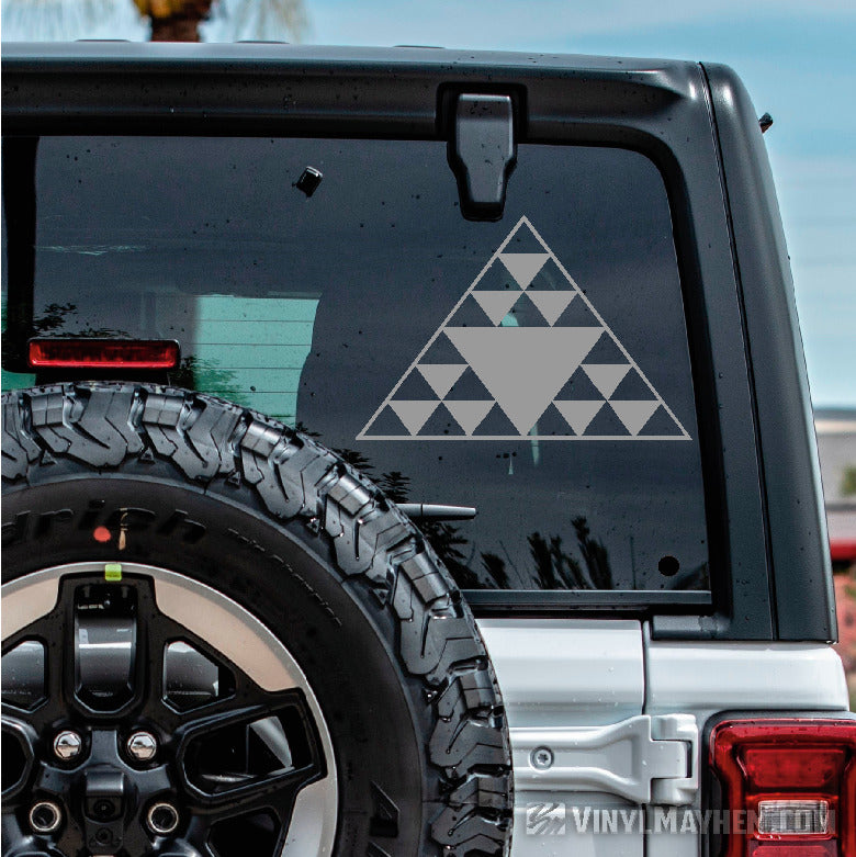 Hawaiian Maka Ihe tribal multi triangles vinyl sticker