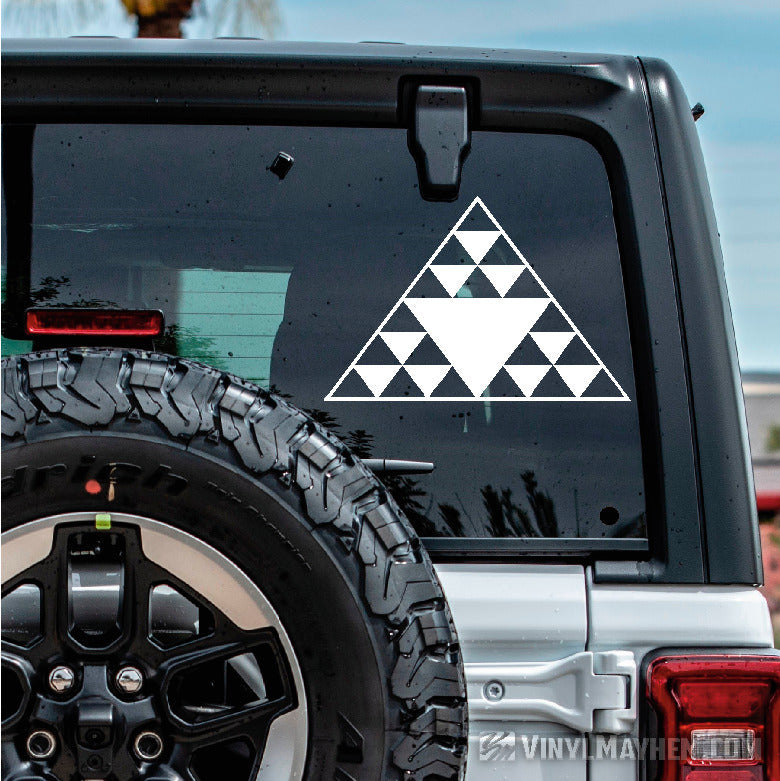 Hawaiian Maka Ihe tribal multi triangles vinyl sticker