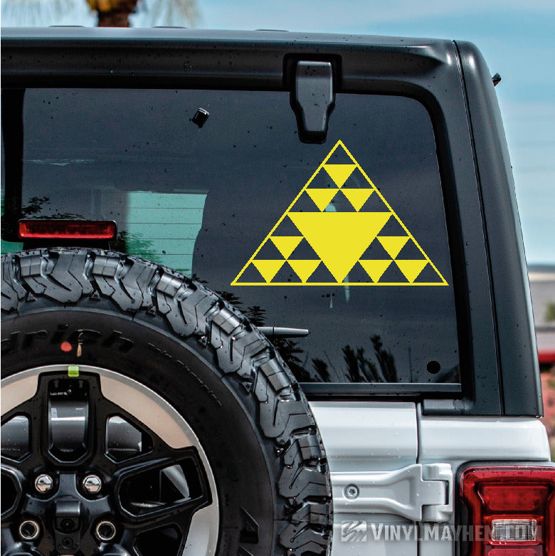 Hawaiian Maka Ihe tribal multi triangles vinyl sticker