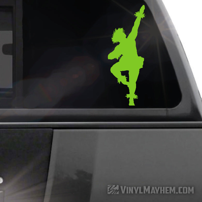Hawaiian male kane hula dancer arm raised vinyl sticker