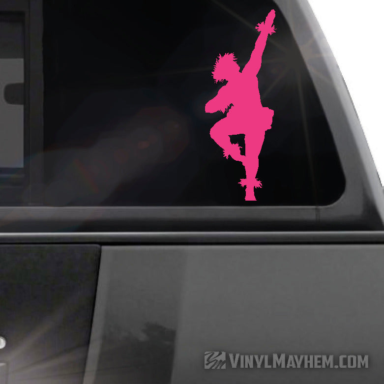 Hawaiian male kane hula dancer arm raised vinyl sticker