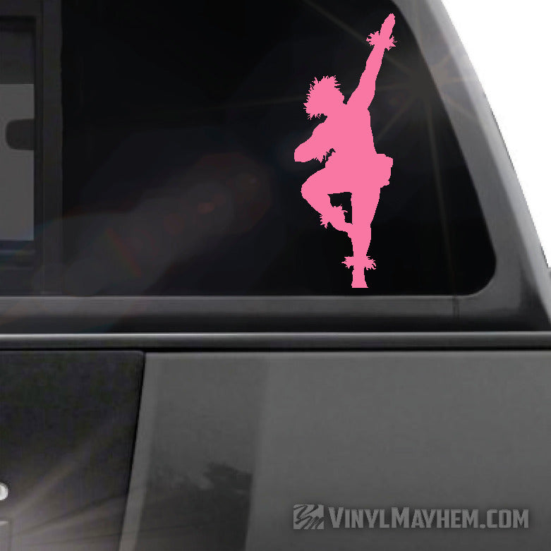 Hawaiian male kane hula dancer arm raised vinyl sticker