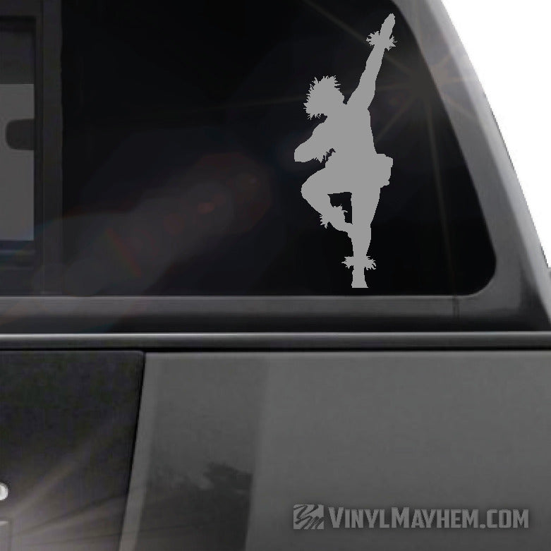 Hawaiian male kane hula dancer arm raised vinyl sticker