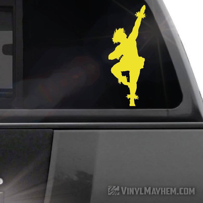 Hawaiian male kane hula dancer arm raised vinyl sticker