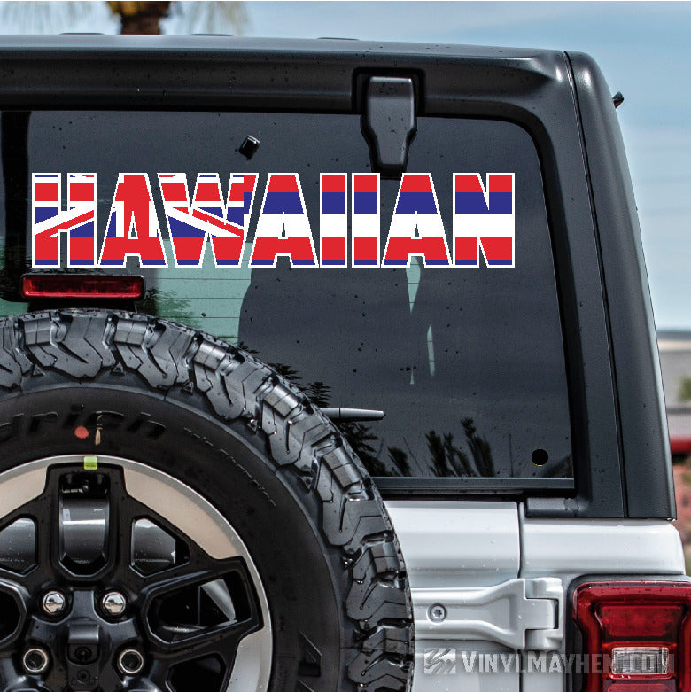 Hawaiian state flag design sticker