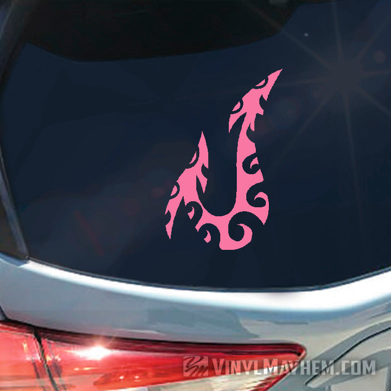 Hawaiian Tribal fish hook vinyl sticker