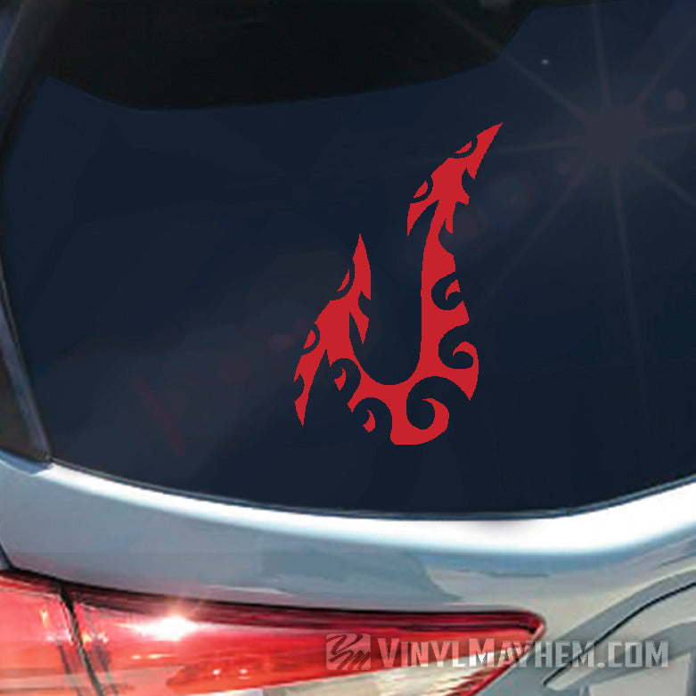 Hawaiian Tribal fish hook vinyl sticker
