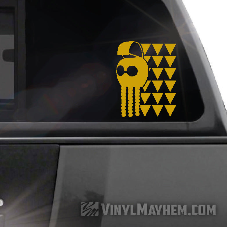 Hawaiian Warrior Helmet tribal Maka Ihe vinyl sticker