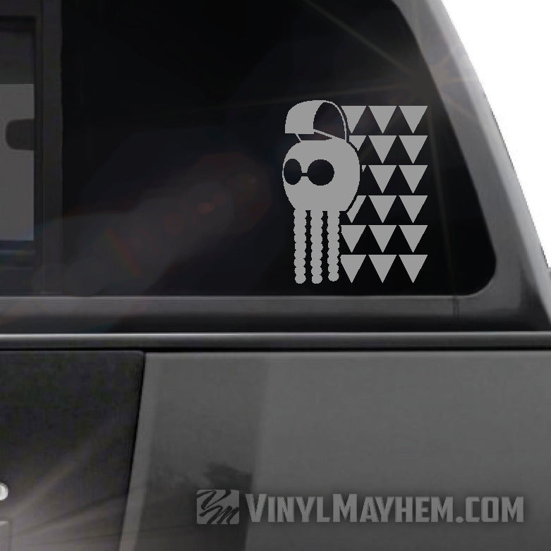 Hawaiian Warrior Helmet tribal Maka Ihe vinyl sticker