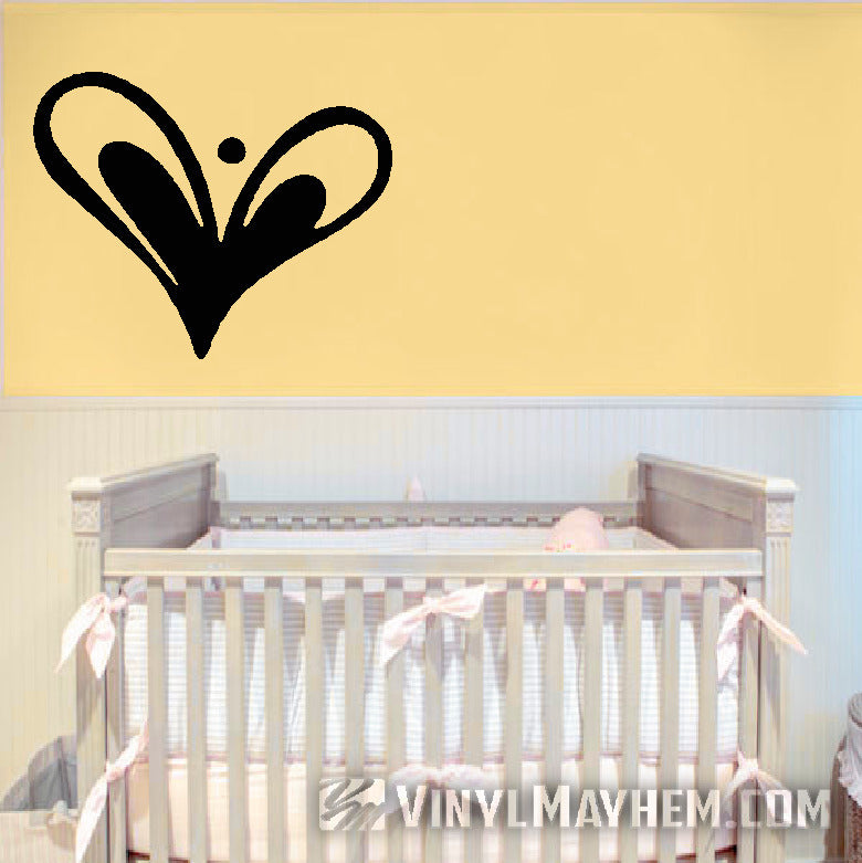 Heart hand-drawn style vinyl sticker