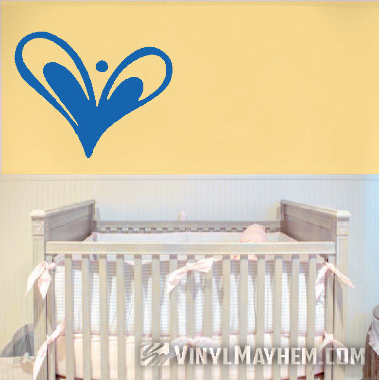 Heart hand-drawn style vinyl sticker