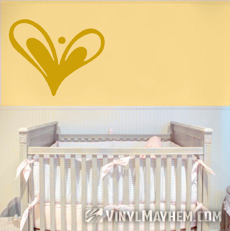 Heart hand-drawn style vinyl sticker