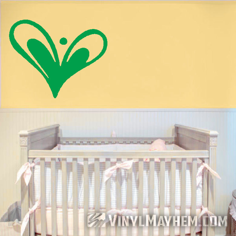 Heart hand-drawn style vinyl sticker