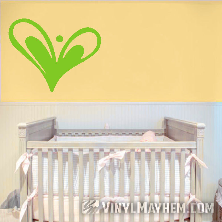 Heart hand-drawn style vinyl sticker