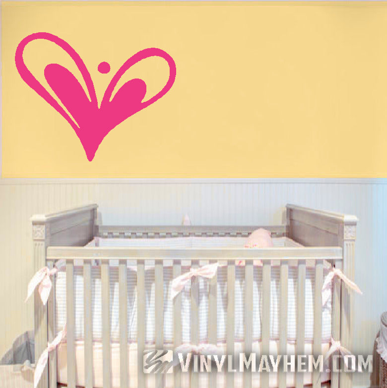 Heart hand-drawn style vinyl sticker