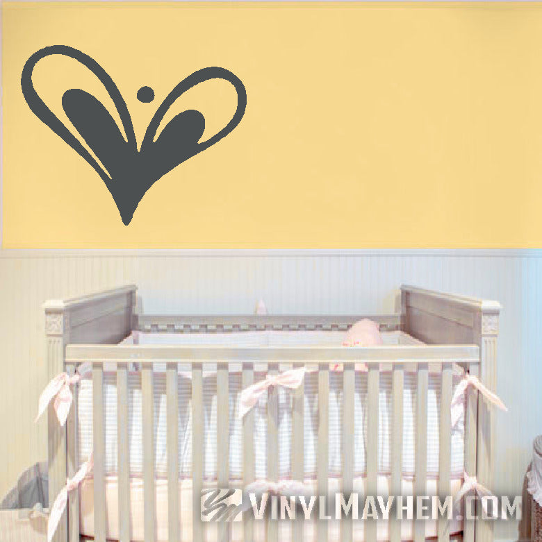 Heart hand-drawn style vinyl sticker