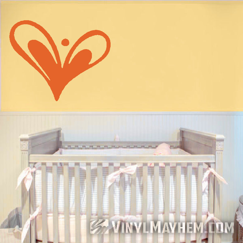 Heart hand-drawn style vinyl sticker