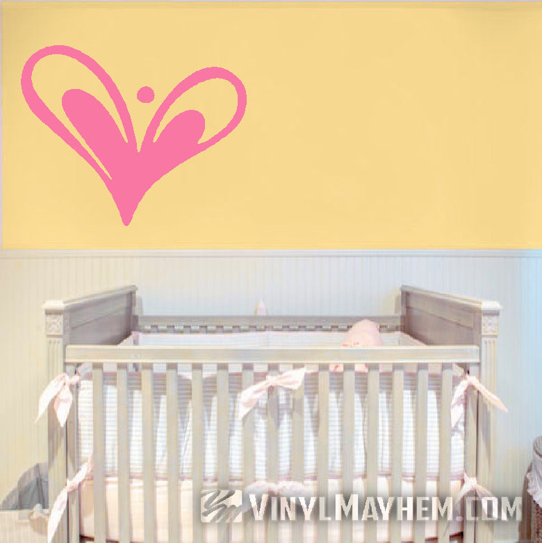 Heart hand-drawn style vinyl sticker