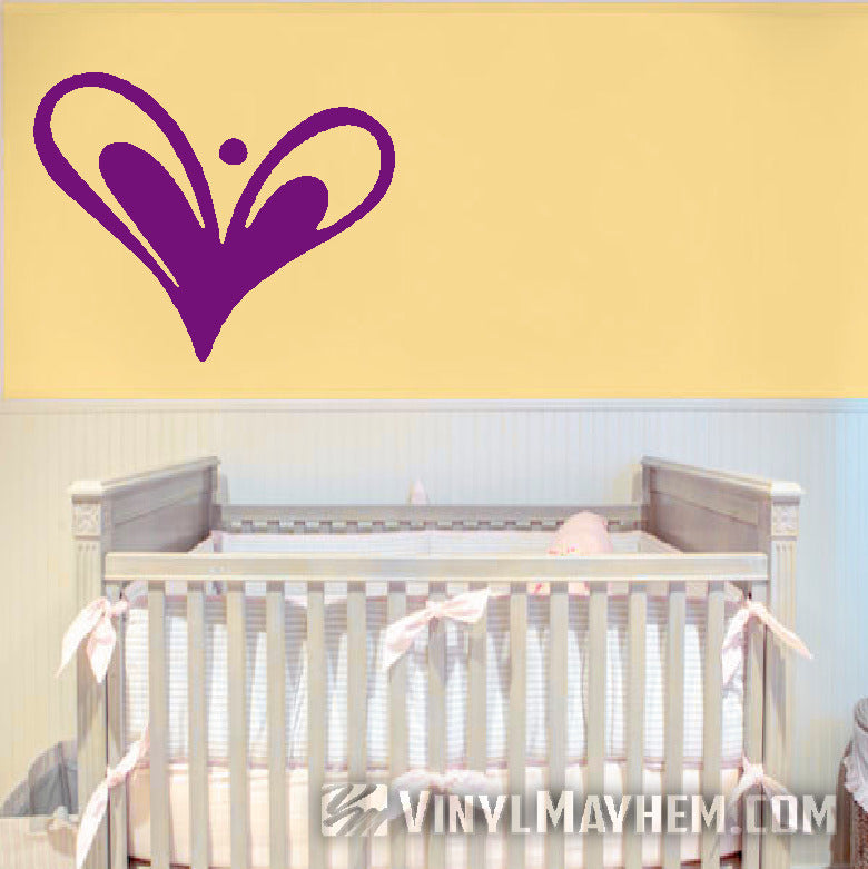 Heart hand-drawn style vinyl sticker