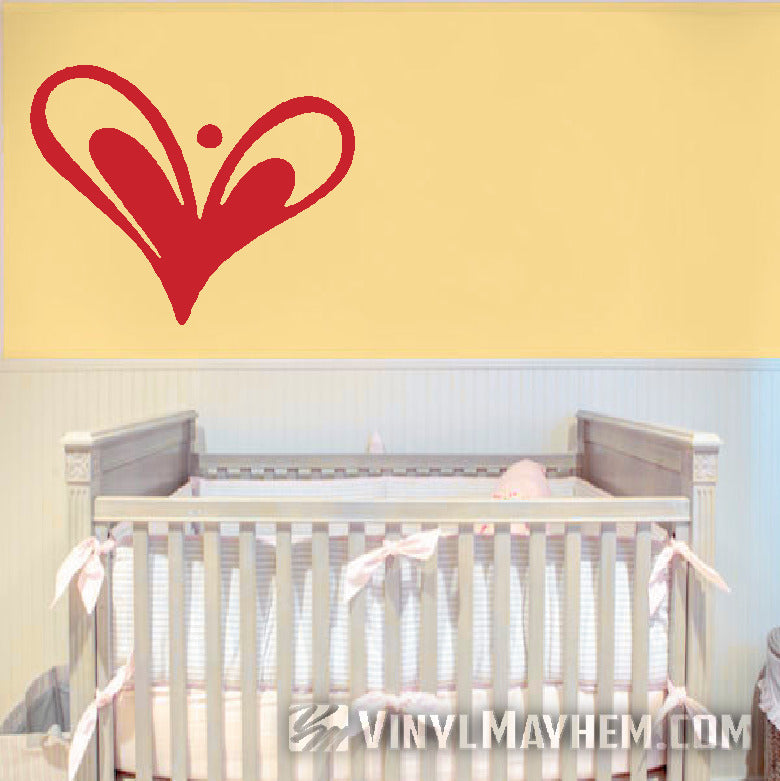 Heart hand-drawn style vinyl sticker