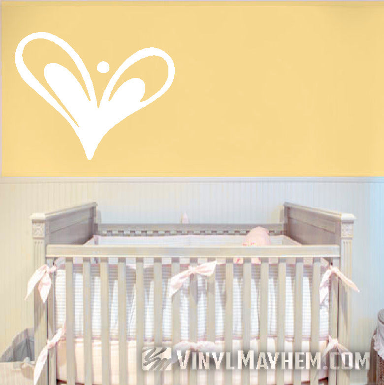 Heart hand-drawn style vinyl sticker