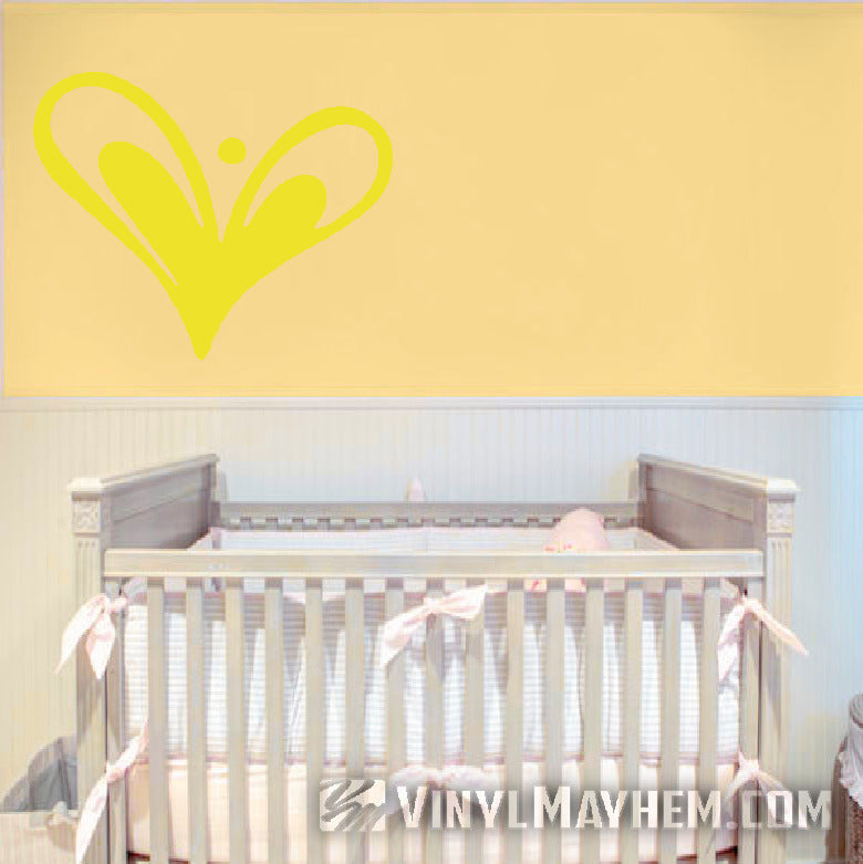 Heart hand-drawn style vinyl sticker