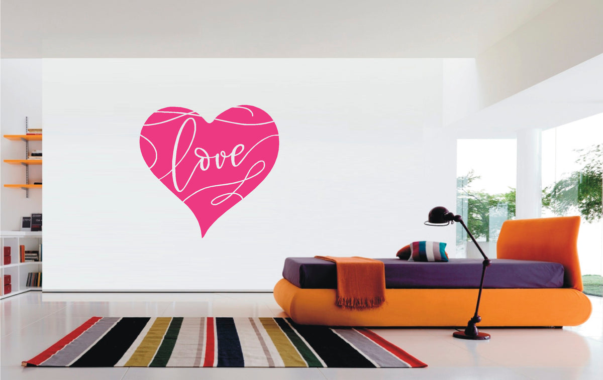 Heart Love vinyl sticker