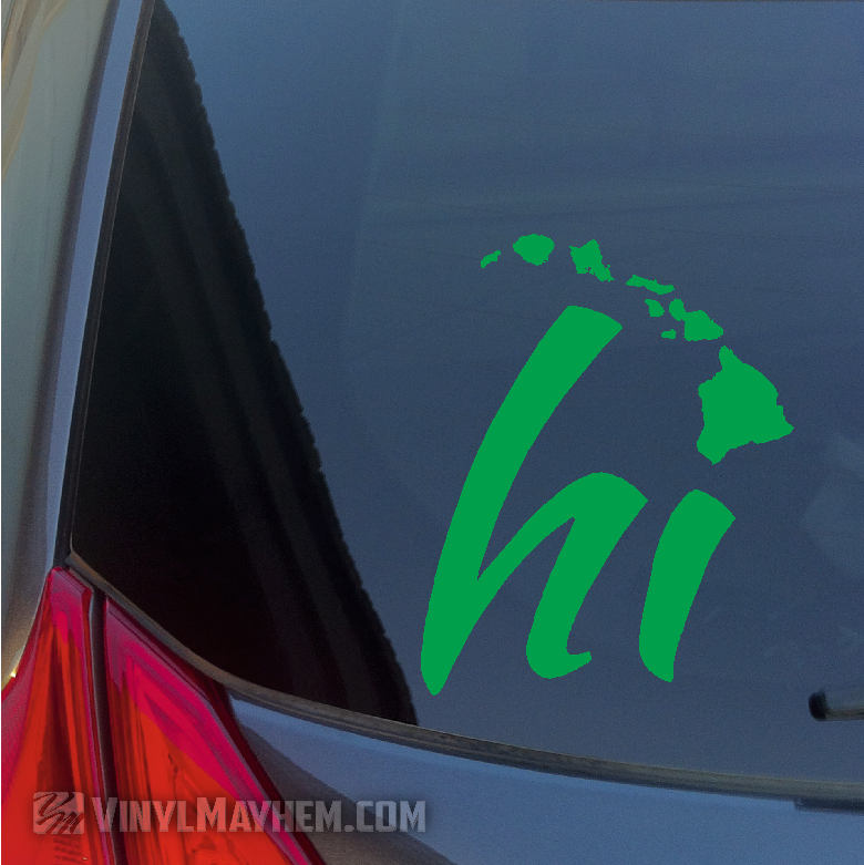 Hi Hawaiian Islands vinyl sticker