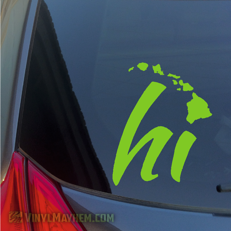 Hi Hawaiian Islands vinyl sticker